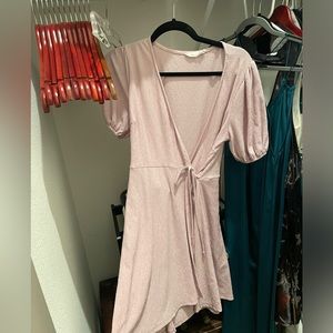Light purple wrap dress